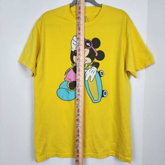 Disney Mickey Mouse Retro Skater Yellow T-Shirt Size OS - Picture 6 of 6